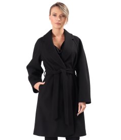 Overcoat made of thick fabric with wool