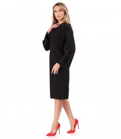 Elegant dress with long flared sleeves