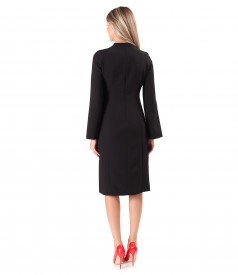 Elegant dress with long flared sleeves