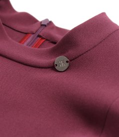 Elegant dress with long flared sleeves