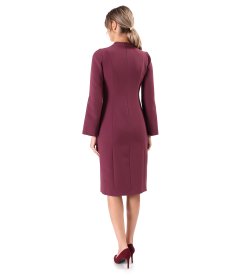 Elegant dress with long flared sleeves