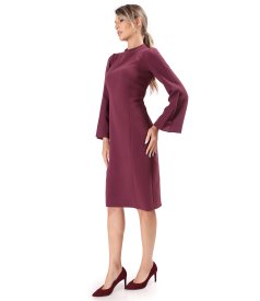 Elegant dress with long flared sleeves