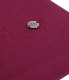 Elastic jersey blouse with 3/4 sleeves