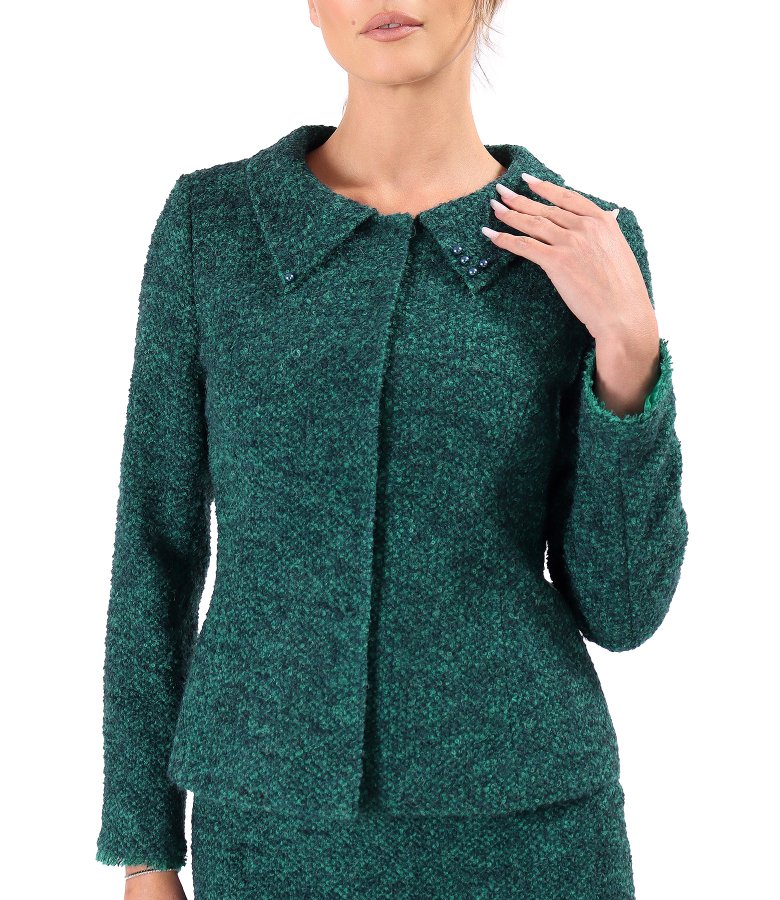 Office jacket made of wool and alpaca