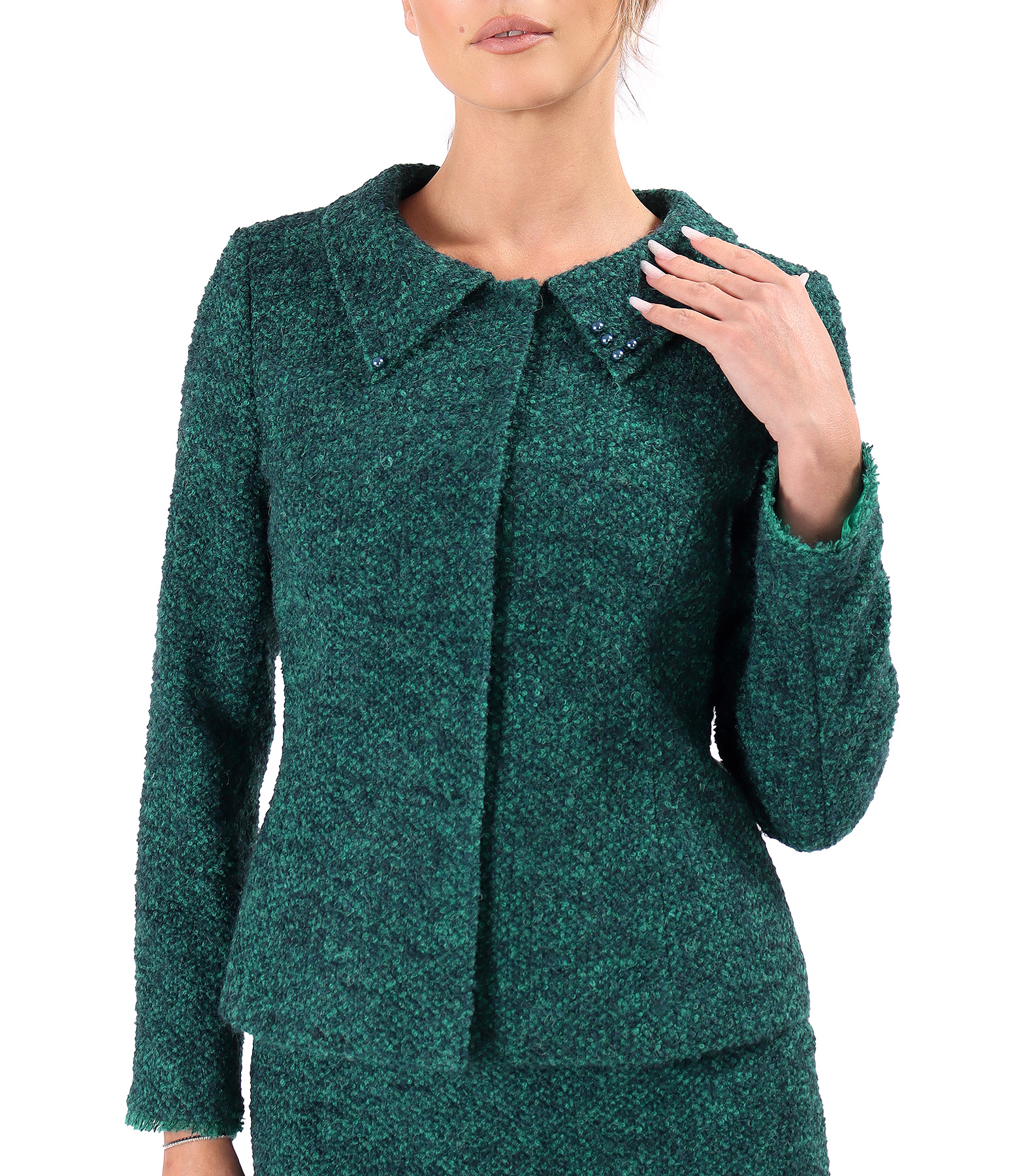 Office jacket made of wool and alpaca