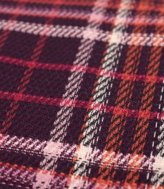 Flared skirt made of checked fabric