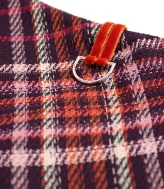 Flared skirt made of checked fabric