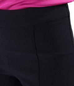 Flared pants made of elastic fabric with viscose