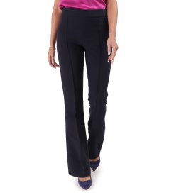 Flared pants made of elastic fabric with viscose