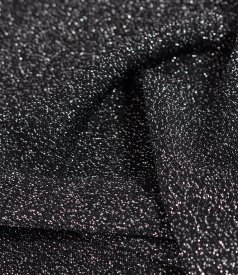 Elastic jersey blouse with metallic thread and pleated neckline