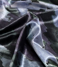 Elegant dress made of printed elastic velvet