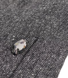 Office jacket made of wool and silk fabric