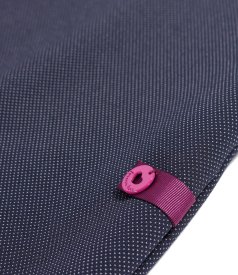 Thick elastic jersey office dress with white collar