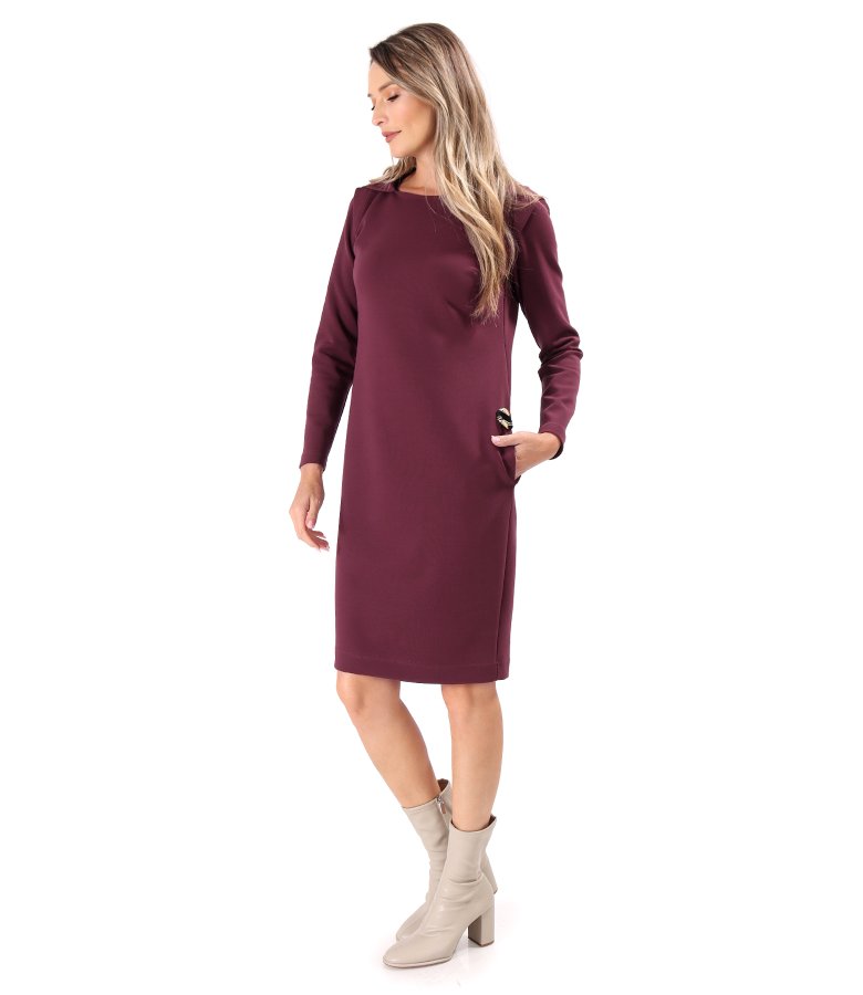 Hooded dress made of elastic jersey with cotton