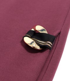 Hooded dress made of elastic jersey with cotton