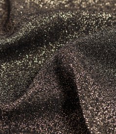 Evening dress made of elastic jersey with gold metallic thread