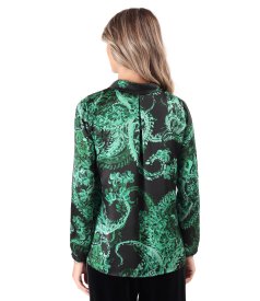 Elegant blouse made of natural silk