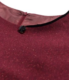 Office dress made of wool and silk fabric