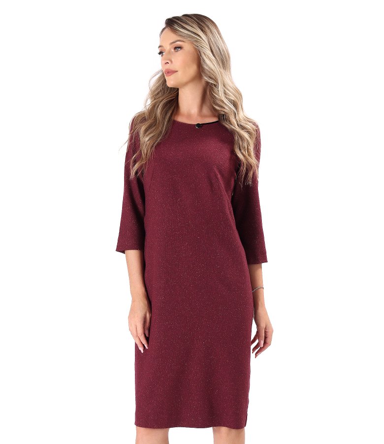 Office dress made of wool and silk fabric