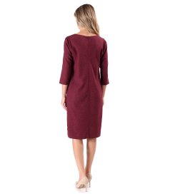 Office dress made of wool and silk fabric