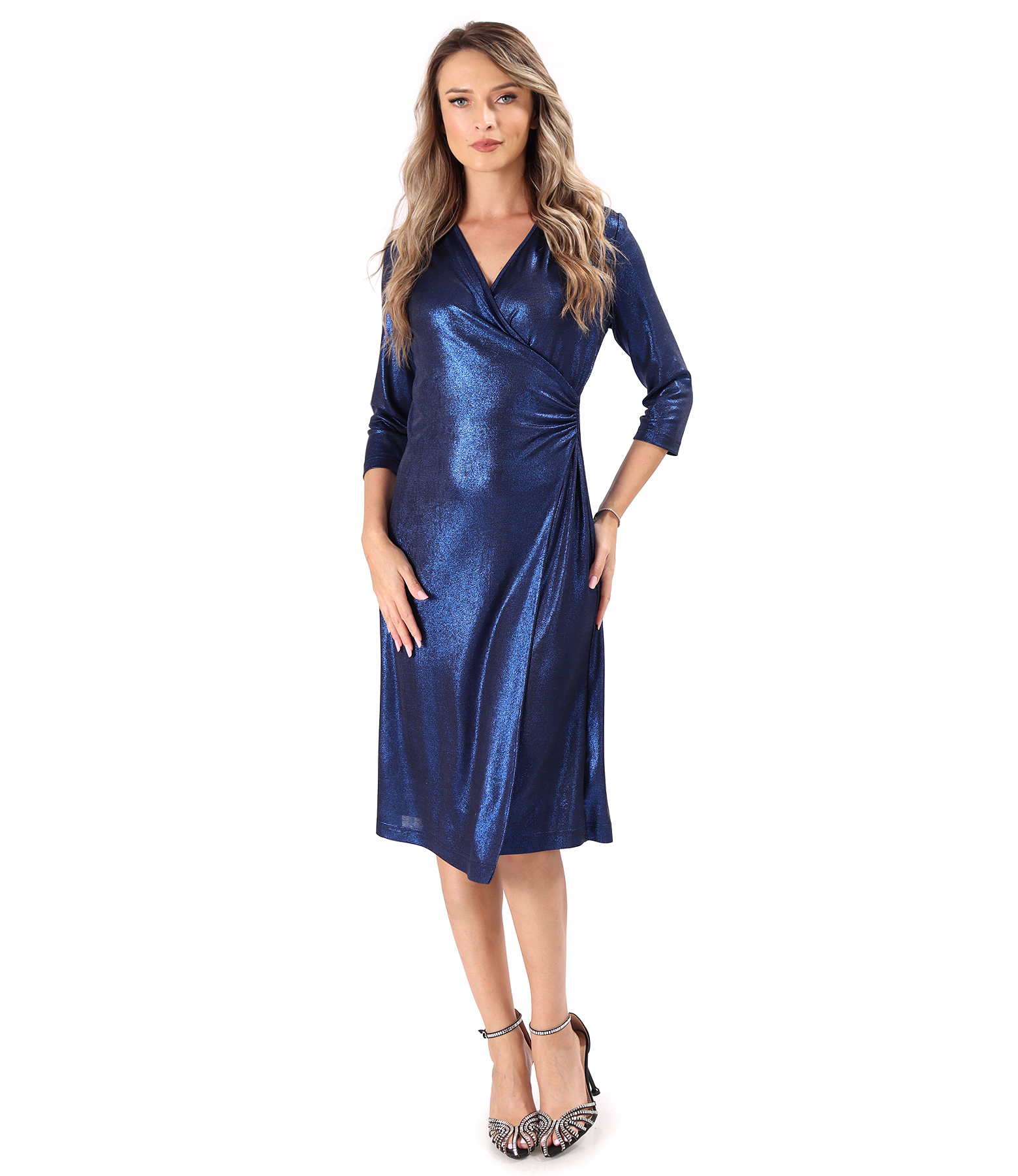 Evening dress made of jersey with a shiny effect