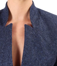 Office jacket made of wool fabric