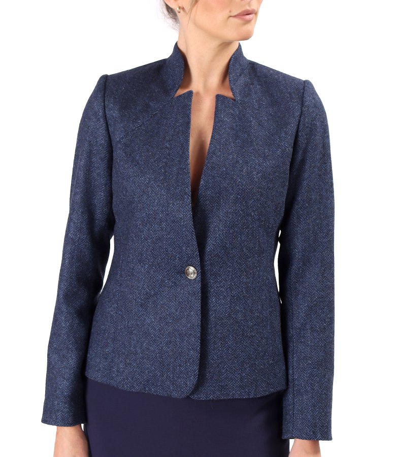 Office jacket made of wool fabric