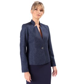 Office jacket made of wool fabric