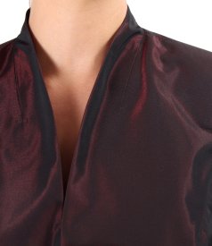 Elegant taffeta jacket with changeante effect