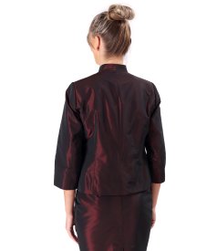 Elegant taffeta jacket with changeante effect
