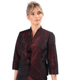 Elegant taffeta jacket with changeante effect