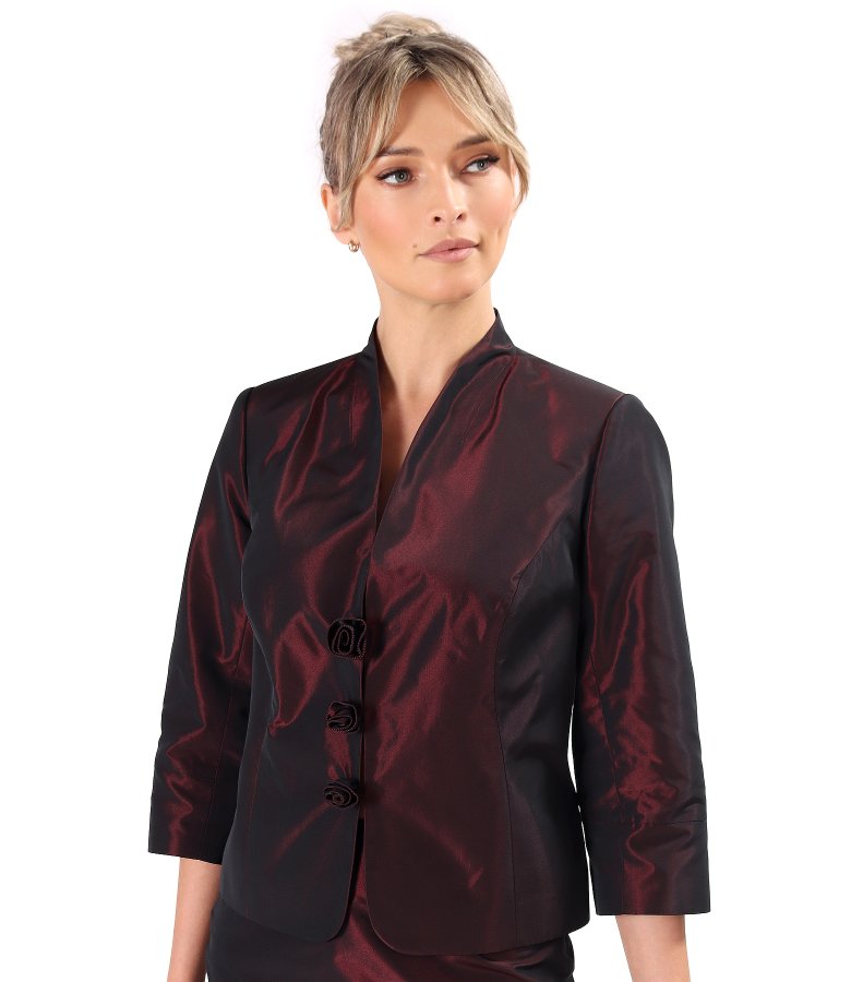 Elegant taffeta jacket with changeante effect