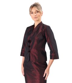 Elegant taffeta jacket with changeante effect