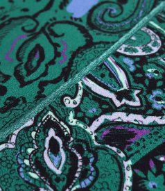 Viscose midi dress printed with paisley motifs