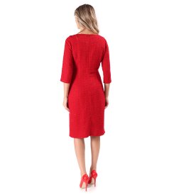 Elegant dress made of cotton and metallic thread