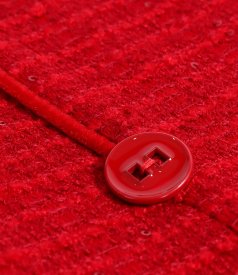 Elegant dress made of cotton and metallic thread