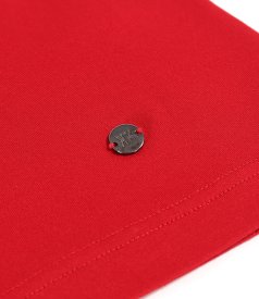 Elastic jersey blouse with 3/4 sleeves