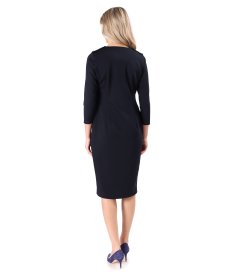 Office dress made of elastic jersey with wool