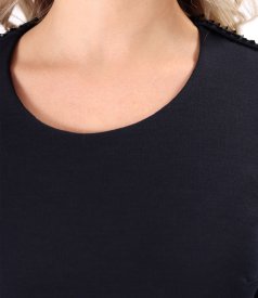 Office dress made of elastic jersey with wool