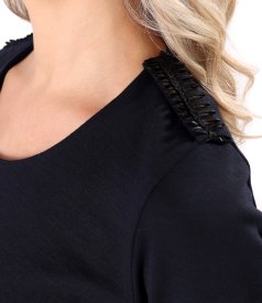 Office dress made of elastic jersey with wool