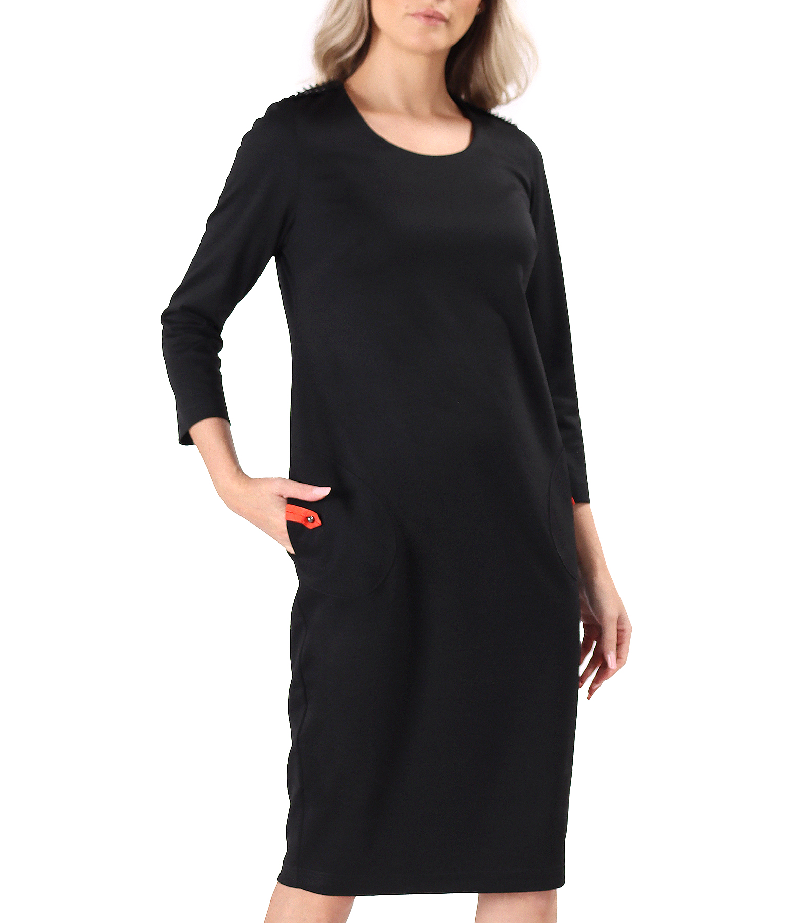 Office dress made of elastic jersey with wool