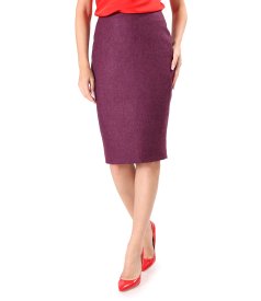 Office skirt made of wool fabric