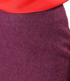 Office skirt made of wool fabric