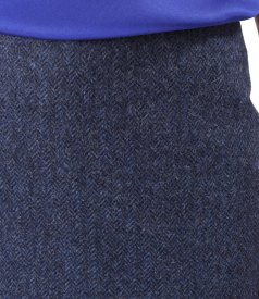 Office skirt made of wool fabric