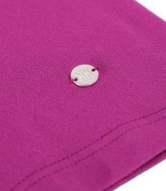 Elastic jersey blouse with 3/4 sleeves