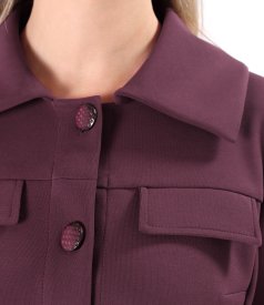 Jacket made of elastic fabric with cotton