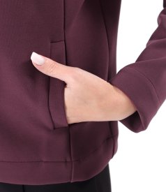 Jacket made of elastic fabric with cotton