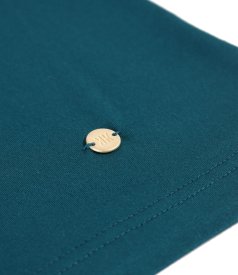 Elastic jersey blouse with 3/4 sleeves