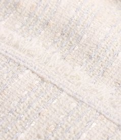 Sacou elegant din bucle cu bumbac si fir argintiu