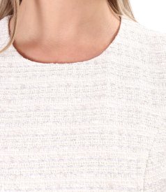 Elegant dress made of cotton and silver thread